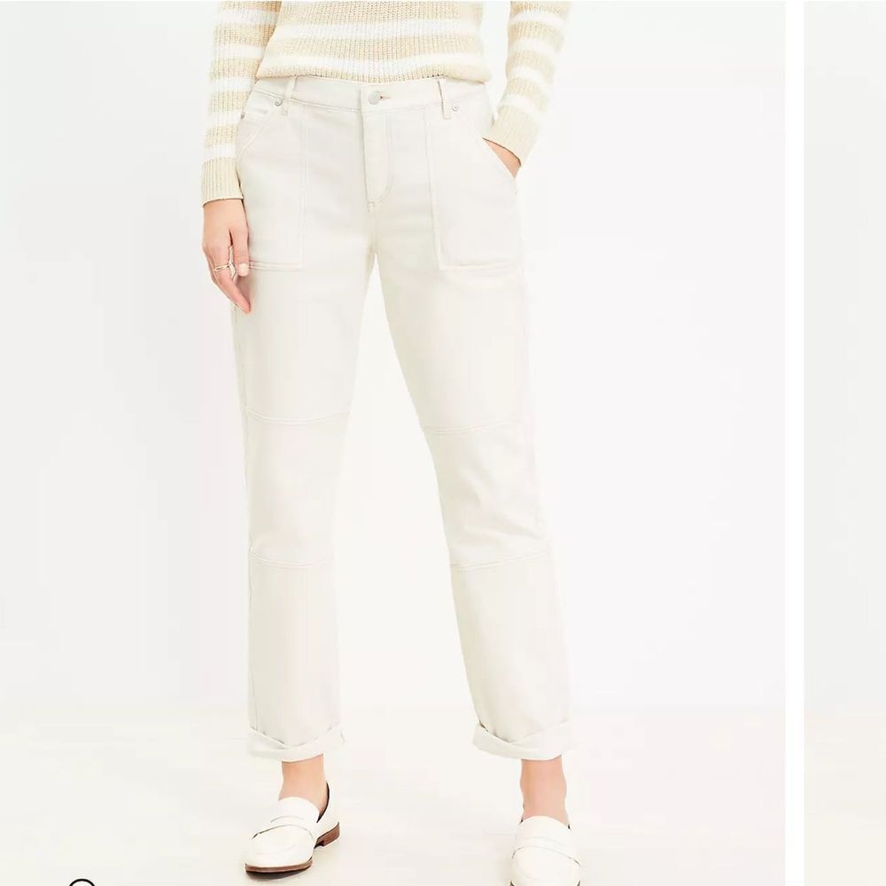 LOFT Women's Cream Jeans